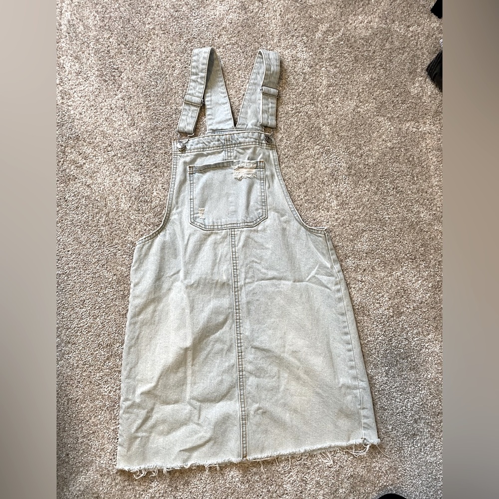 Blue jean overall dress